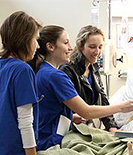 Kirkhof College of Nursing Students working together on simulation